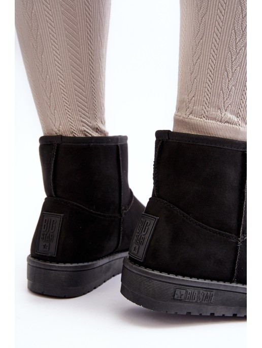 Women's Fur-Lined Snow Boots Black Big Star MM274158