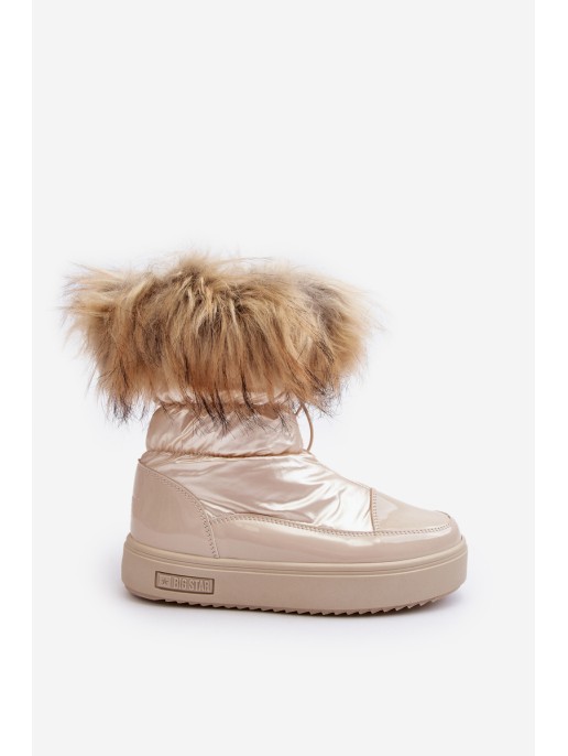 Women's Snow Boots with Fur Black Big Star MM274379