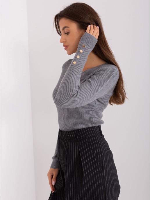 Sweter-PM-SW-PM305.22-ciemny szary Sweter-PM-SW-PM305.22-ciemny szary