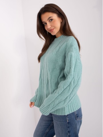 Sweter-AT-SW-0146.10P-mietowy 2