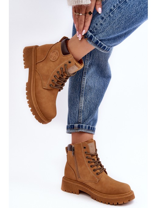 Leather Lined Fur-Lined Boots Trapper Camel Felizia Leather Lined Fur-Lined Boots Trapper Camel Felizia