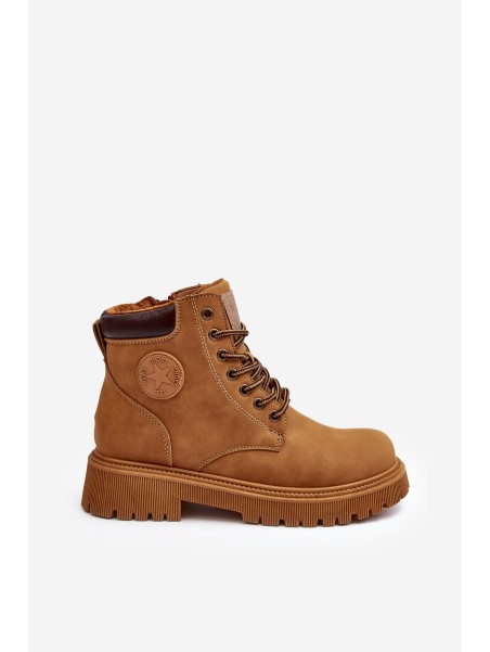 Leather Lined Fur-Lined Boots Trapper Camel Felizia