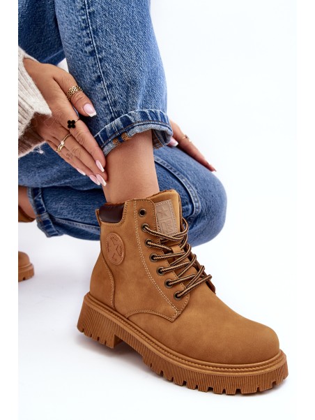 Leather Lined Fur-Lined Boots Trapper Camel Felizia