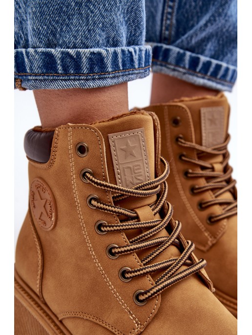 Leather Lined Fur-Lined Boots Trapper Camel Felizia Leather Lined Fur-Lined Boots Trapper Camel Felizia