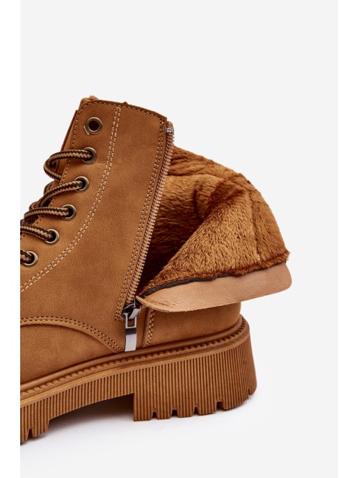 Leather Lined Fur-Lined Boots Trapper Camel Felizia Leather Lined Fur-Lined Boots Trapper Camel Felizia