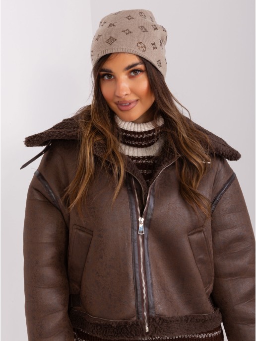 Czapka-AT-CZ-2325.85-ciemny bezowy Czapka-AT-CZ-2325.85-ciemny bezowy