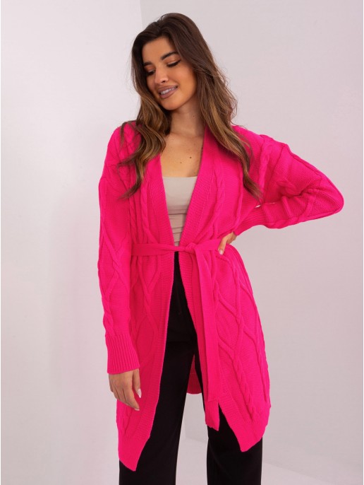 Kardigan-BA-SW-8009-1.84P-fluo różowy Kardigan-BA-SW-8009-1.84P-fluo różowy
