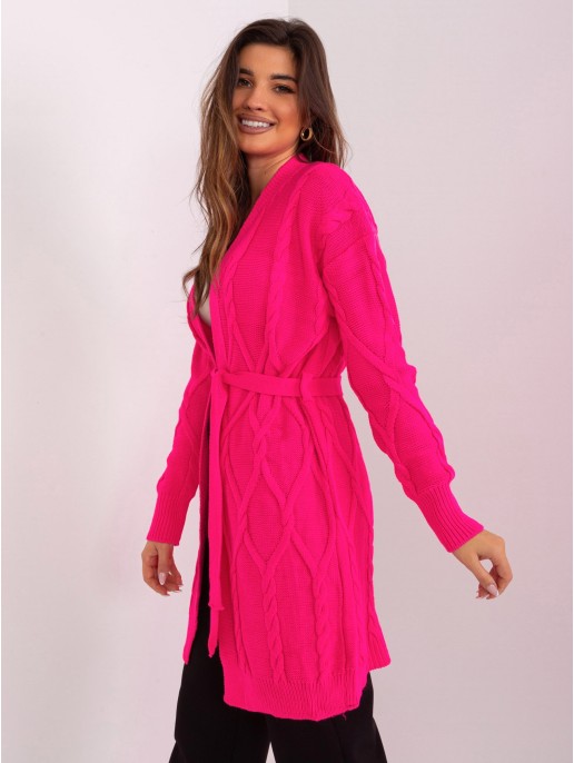Kardigan-BA-SW-8009-1.84P-fluo różowy Kardigan-BA-SW-8009-1.84P-fluo różowy