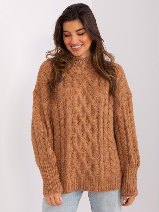 Sweter-AT-SW-2363-2.11P-camelowy