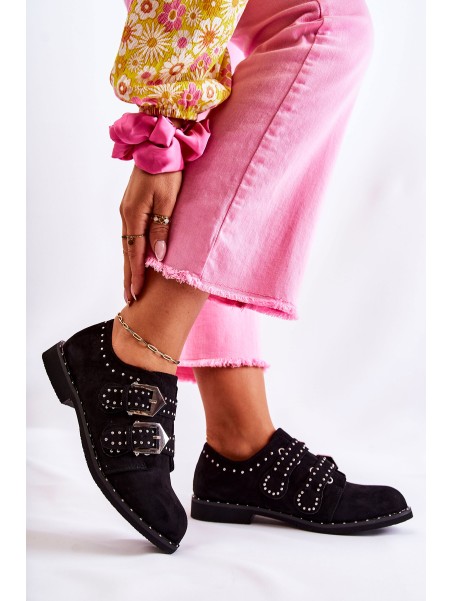 Women's Half Boots With Buckles Lu Boo Black