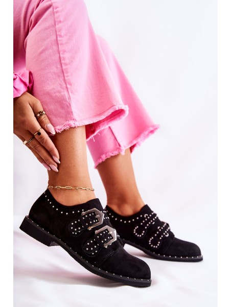 Women's Half Boots With Buckles Lu Boo Black