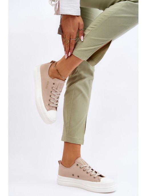 Big Star Low Lace-up Sneakers LL274969 Beige