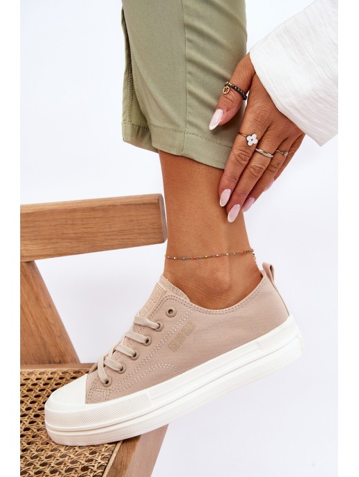 Big Star Low Lace-up Sneakers LL274969 Beige