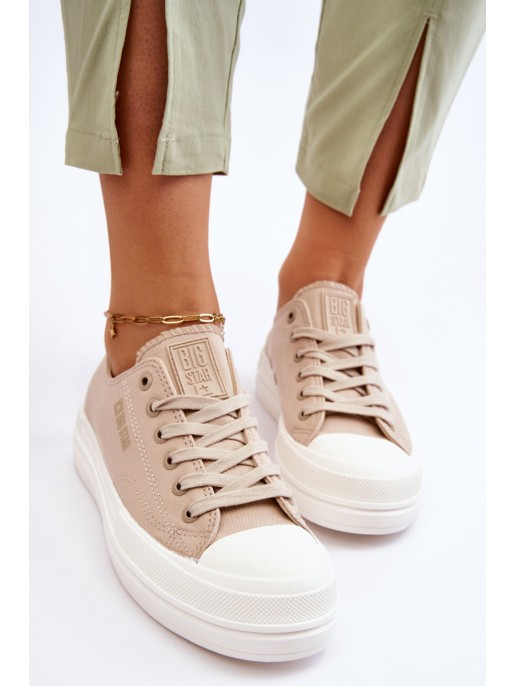 Big Star Low Lace-up Sneakers LL274969 Beige