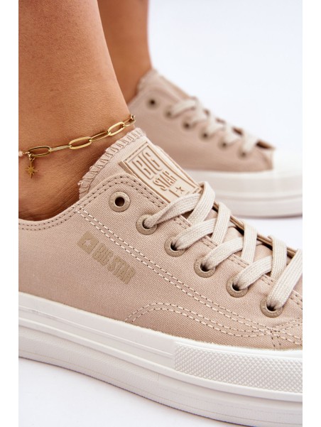 Big Star Low Lace-up Sneakers LL274969 Beige