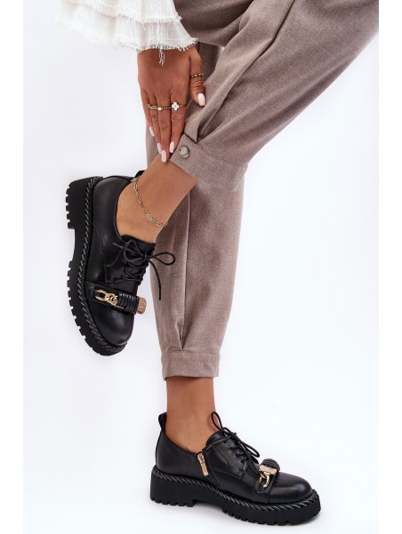 Women's Leather Loafers D&A MR870-80 Black