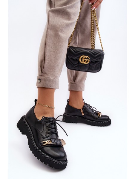 Women's Leather Loafers D&A MR870-80 Black