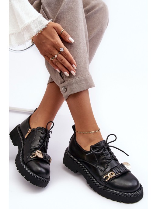 Women's Leather Loafers D&A MR870-80 Black Women's Leather Loafers D&A MR870-80 Black