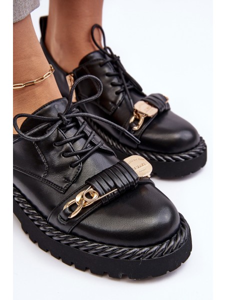 Women's Leather Loafers D&A MR870-80 Black