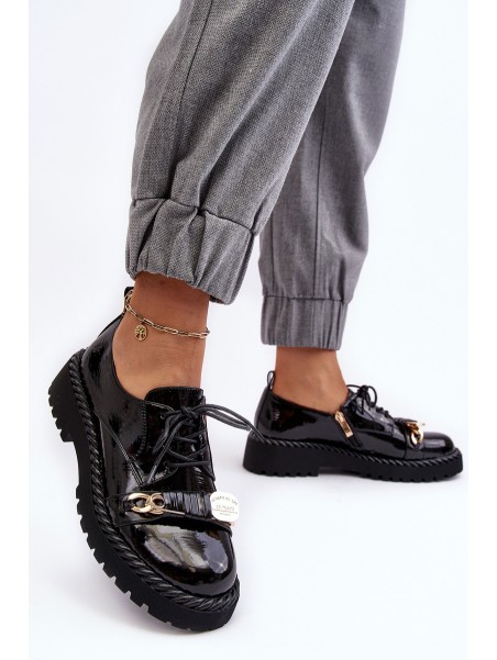 Women's Lacquered Loafers D&A MR870-81 Black