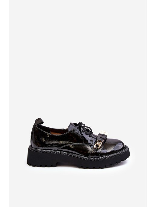 Women's Lacquered Loafers D&A MR870-81 Black Women's Lacquered Loafers D&A MR870-81 Black