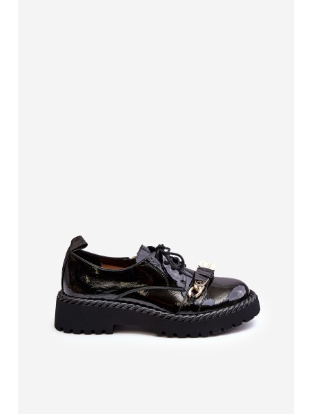 Women's Lacquered Loafers D&A MR870-81 Black