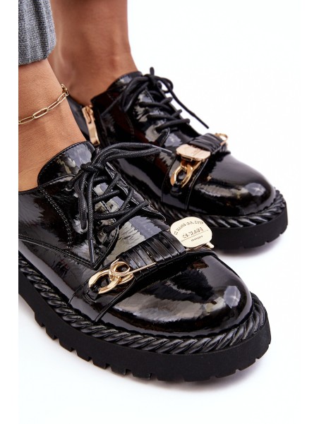 Women's Lacquered Loafers D&A MR870-81 Black