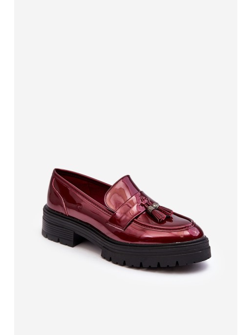 Loafers with Fringes Burgundy Velenase