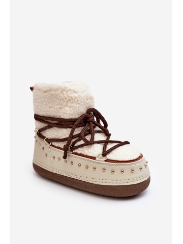 Women's Padded Snow Boots Beige Rohes