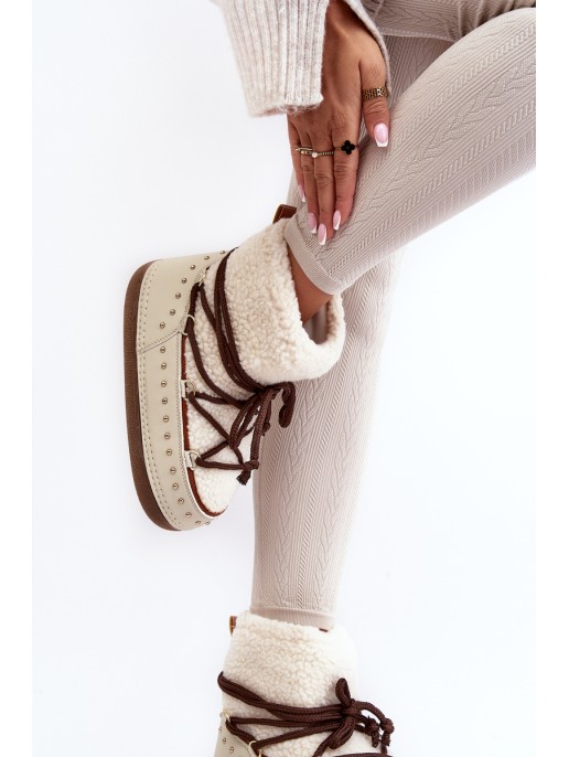 Women's Padded Snow Boots Beige Rohes Women's Padded Snow Boots Beige Rohes