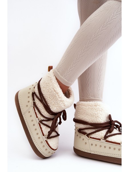 Women's Padded Snow Boots Beige Rohes