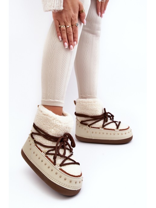 Women's Padded Snow Boots Beige Rohes Women's Padded Snow Boots Beige Rohes