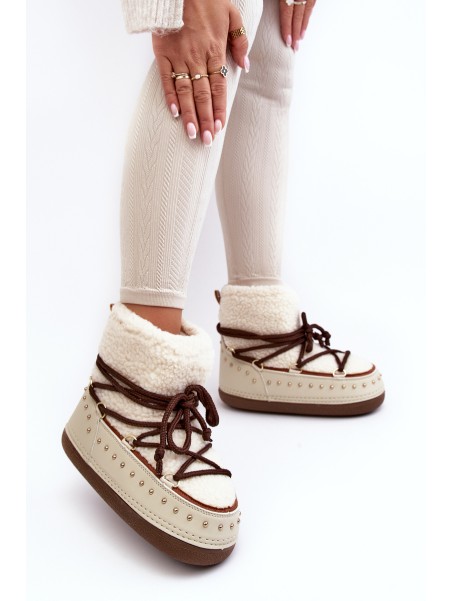 Women's Padded Snow Boots Beige Rohes