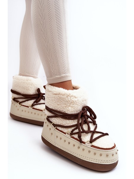 Women's Padded Snow Boots Beige Rohes