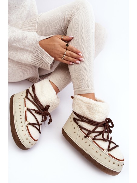 Women's Padded Snow Boots Beige Rohes