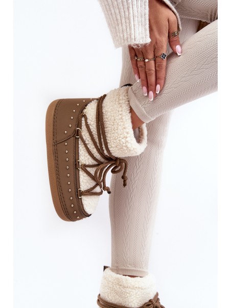 Women's Padded Snow Boots Brown Rohes