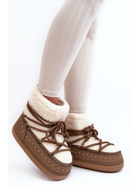 Women's Padded Snow Boots Brown Rohes