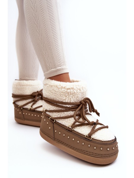 Women's Padded Snow Boots Brown Rohes