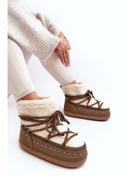 Women's Padded Snow Boots Brown Rohes