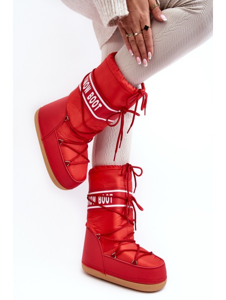 Women's High Snow Boots Red Venila