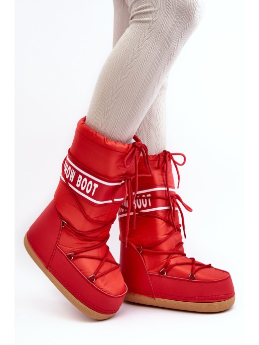 Women's High Snow Boots Red Venila Women's High Snow Boots Red Venila