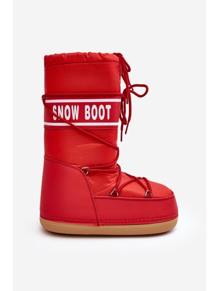 Women's High Snow Boots Red Venila