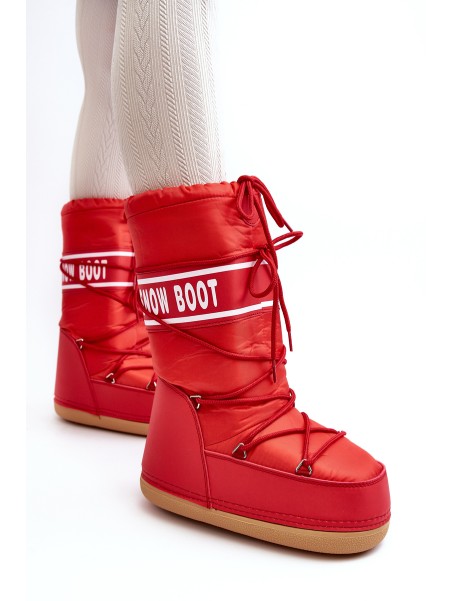 Women's High Snow Boots Red Venila