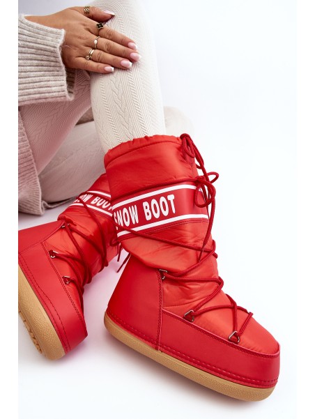 Women's High Snow Boots Red Venila
