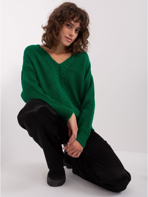 Sweter-BA-SW-8028.36P-ciemny zielony