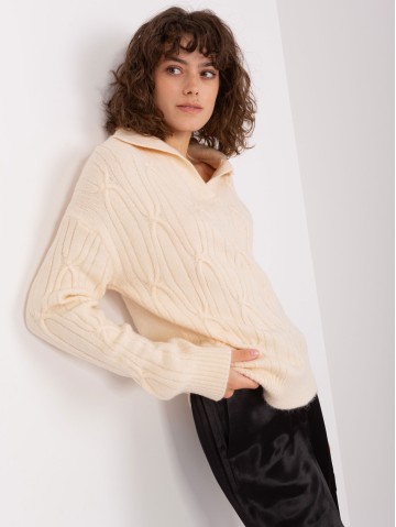Sweter-AT-SW-2349-2.27-jasny beżowy 2