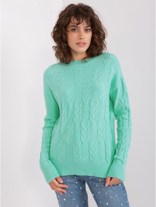 Sweter-AT-SW-2340.10-mietowy