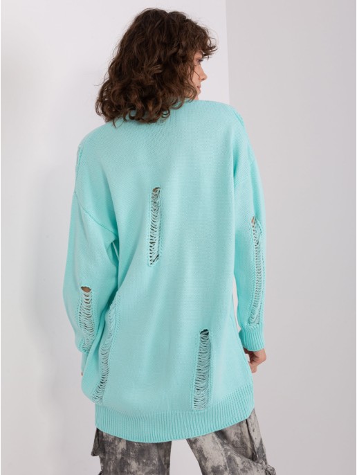 Sweter-BA-SW-8042-1.23-mietowy Sweter-BA-SW-8042-1.23-mietowy