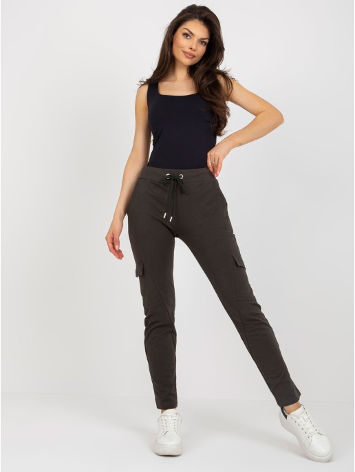 Spodnie dresowe-RV-DR-8695.80-ciemny khaki Spodnie dresowe-RV-DR-8695.80-ciemny khaki