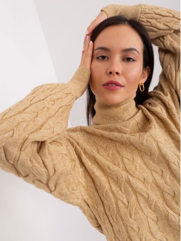 Sweter-AT-SW-2348.95-camelowy 2